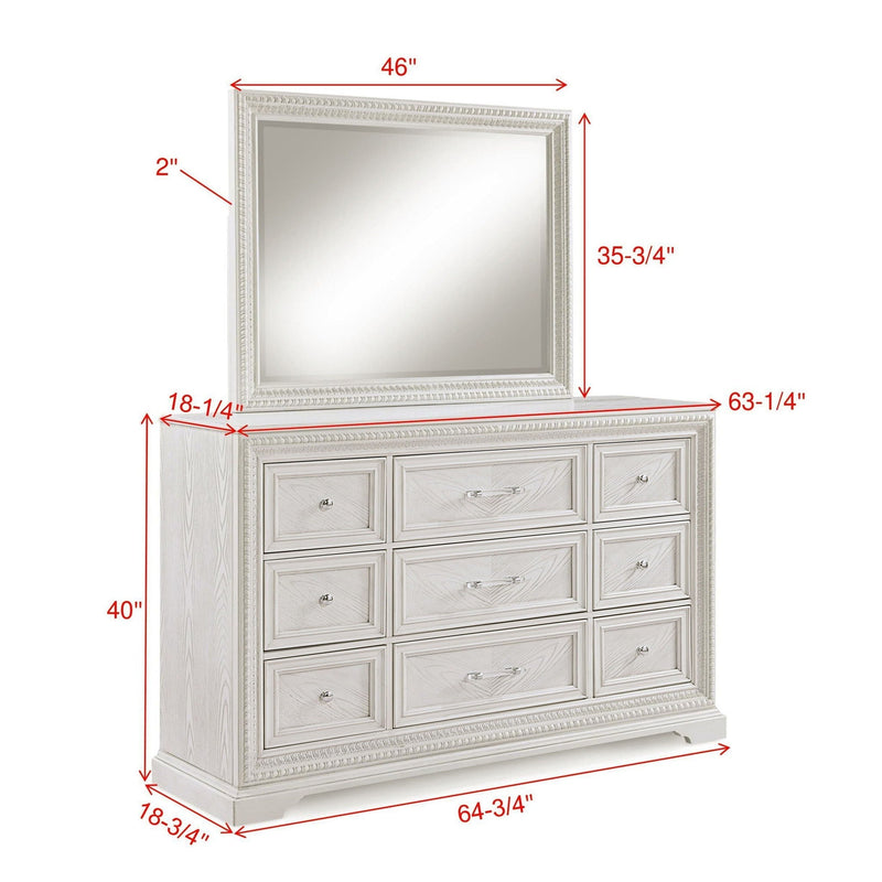 6 Drawer Storage Dresser with Generous Storage - Antique White, photo 3 of 4