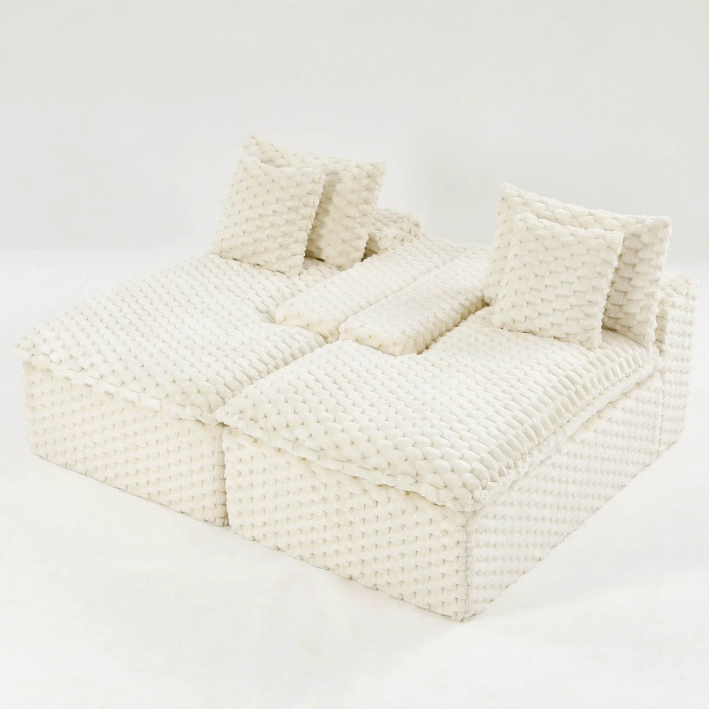 Double Chaise Lounge With Full Compressed Sponge by HouseOfZazla