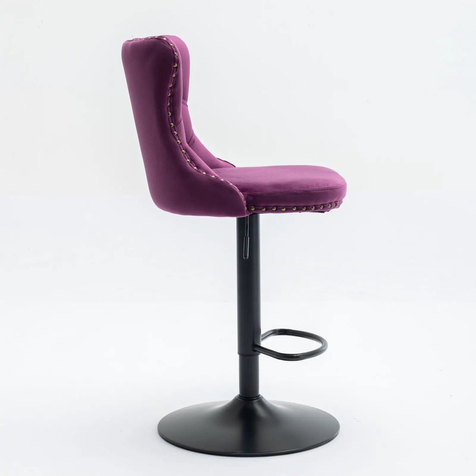 Swivel Barstools Adjusatble Seat Height, Modern Upholstered Bar Stools With Backs Comfortable Tufted For Home Pub And Kitchen Island (Set of 2) by Unique Piece Furniture