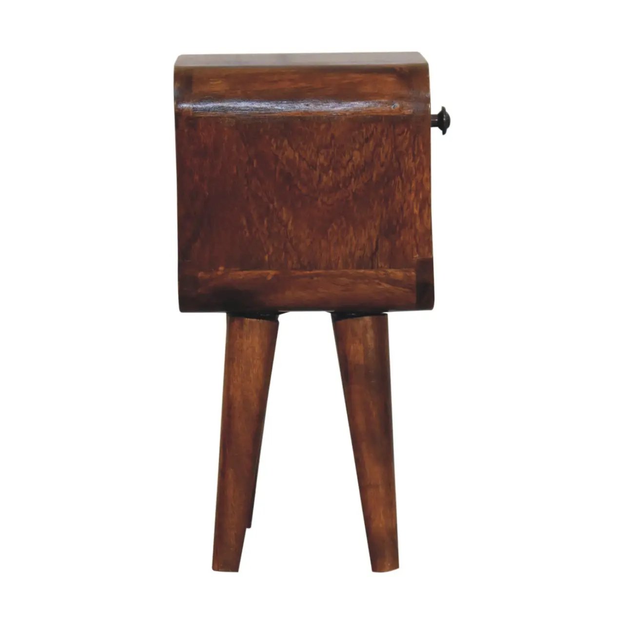 Solid Wood Extra Mini Chestnut Curve Lower Nightstand by HouseOfZazla