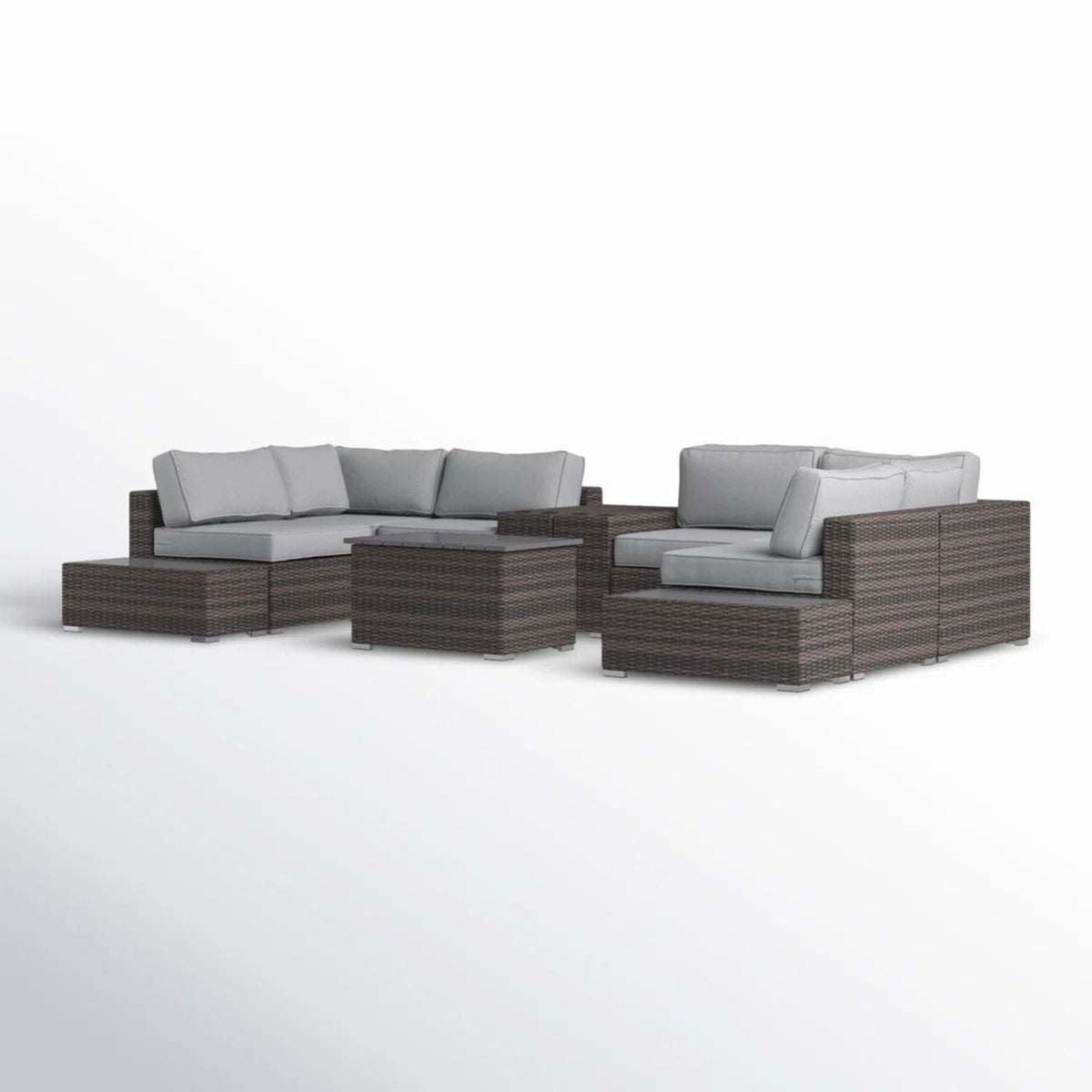 Wicker Sectional Seating Group With Cushions, photo 24 of 28