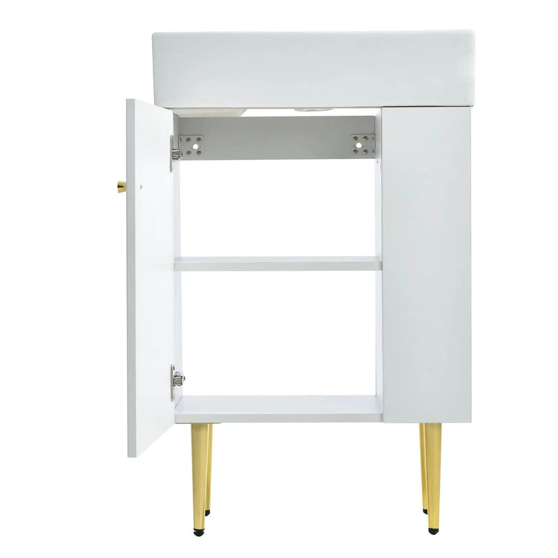 Bathroom Vanity, Combo Cabinet, Bathroom Storage Cabinet, Single Ceramic Sink by HouseOfZazla