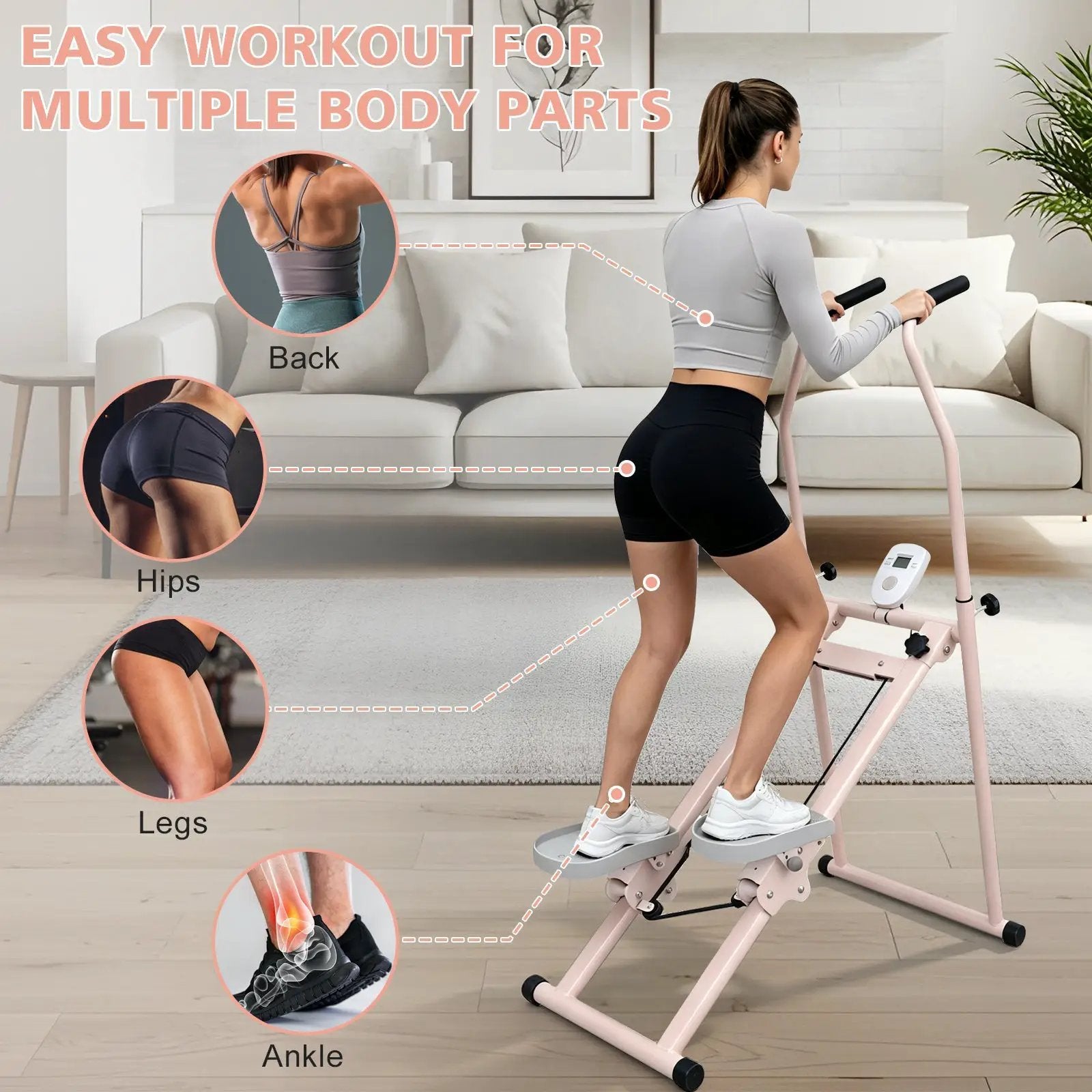 Stair Stepper Folding Vertical Cardio Exercise Climber by HouseOfZazla