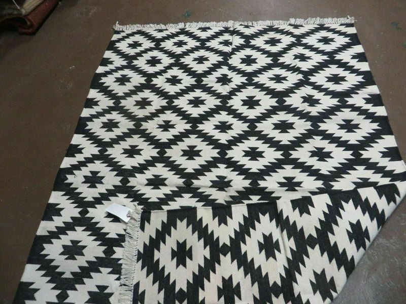 4' X 6' Hand Woven Wool Rug Contemporary Kilim Dhurrie Modern Oriental Area Rug by Jewel Rugs