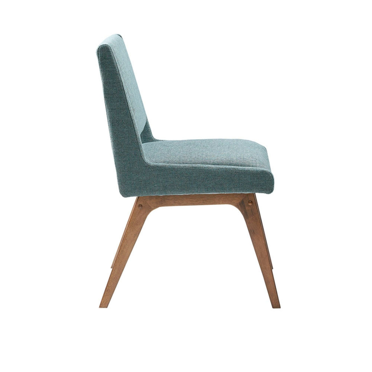 Blue Upholstered Dining Chair Set with Retro Design - Set of 2, photo 5 of 8