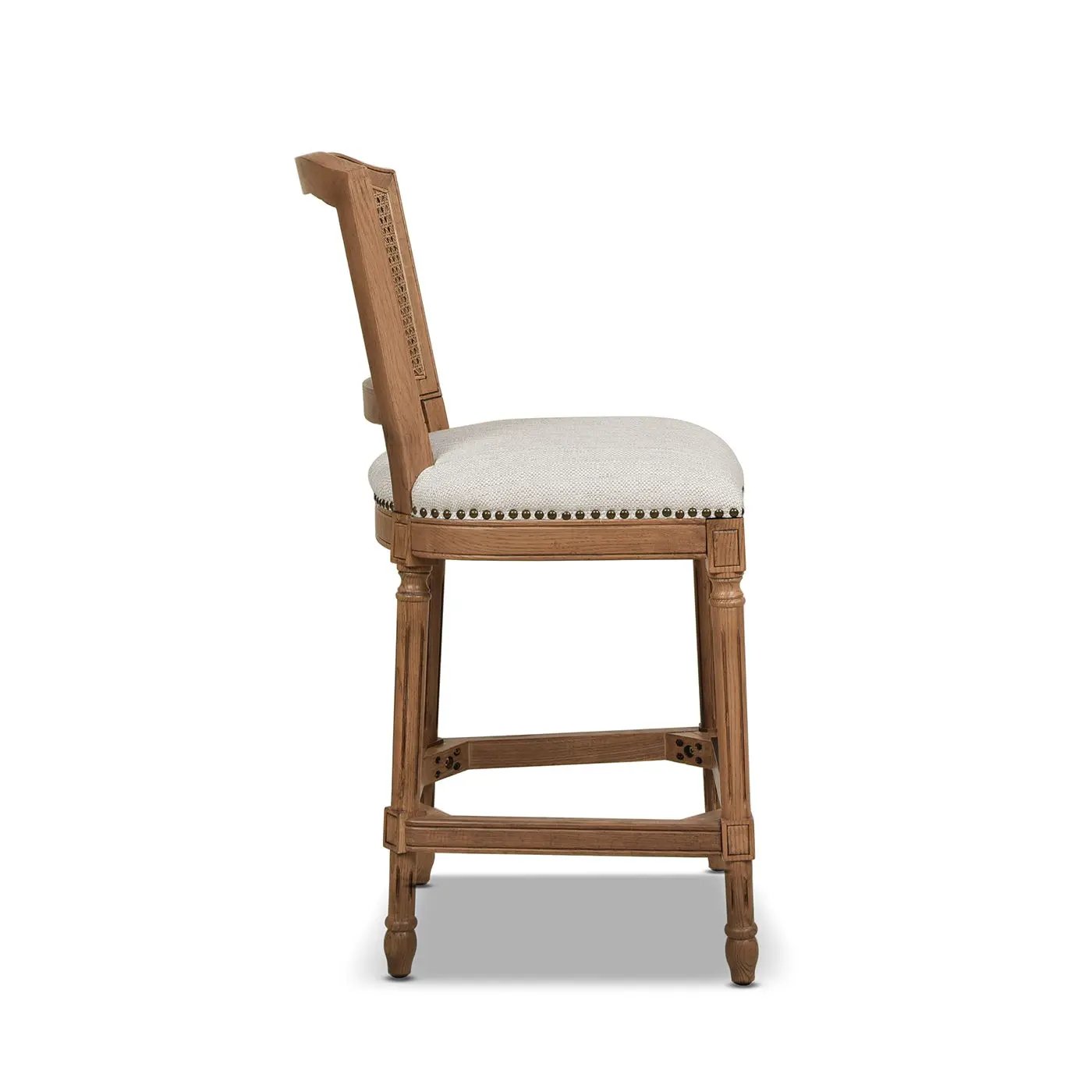 Triomphe - Rattan Wicker High Back Armless Counter Bar Stool by HouseOfZazla