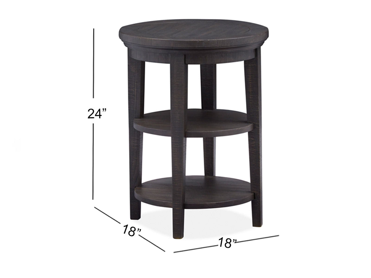 Westley Falls - Round Accent End Table - Graphite, photo 4 of 7