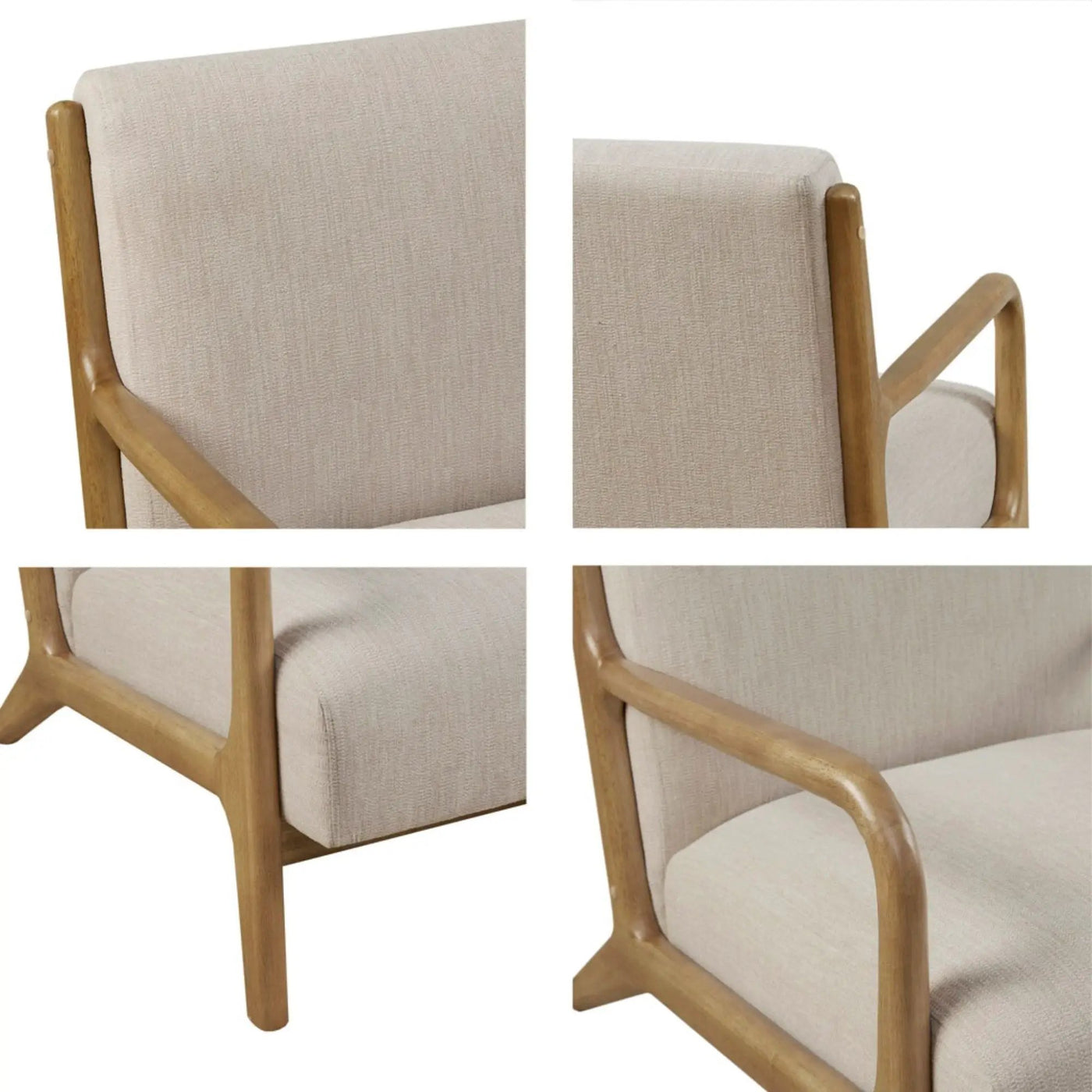 Mid-Century Style Lounge Chair With Upholstered Seat by HouseOfZazla