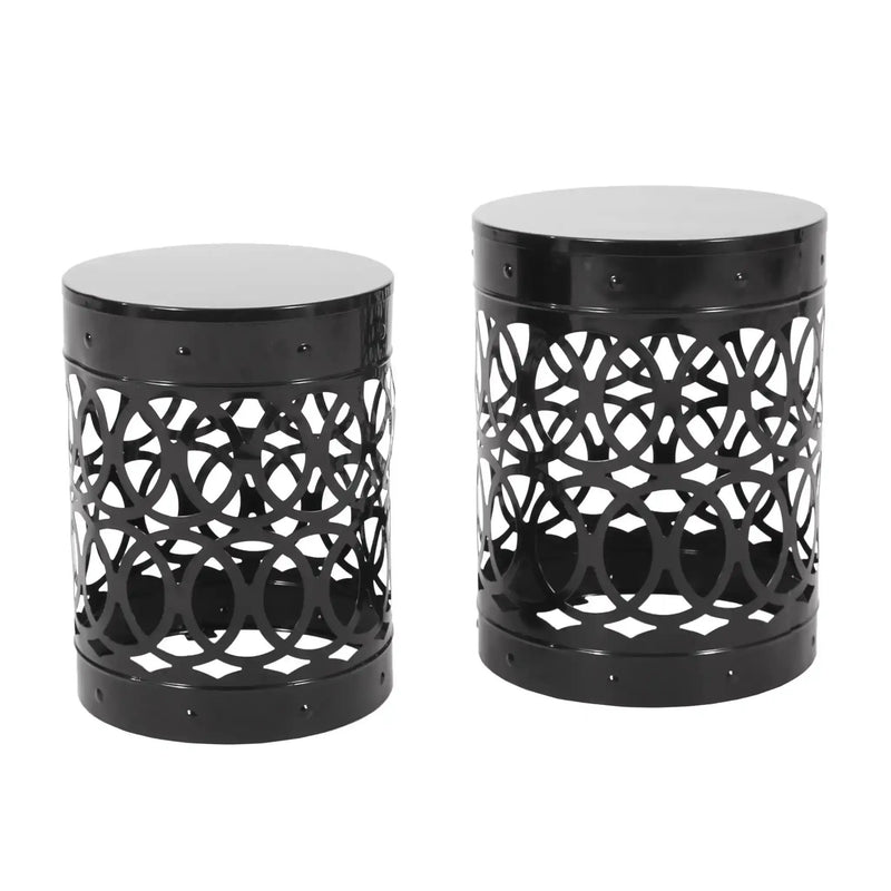 Delight - Powder Coated Iron End Table (Set of 2) by HouseOfZazla