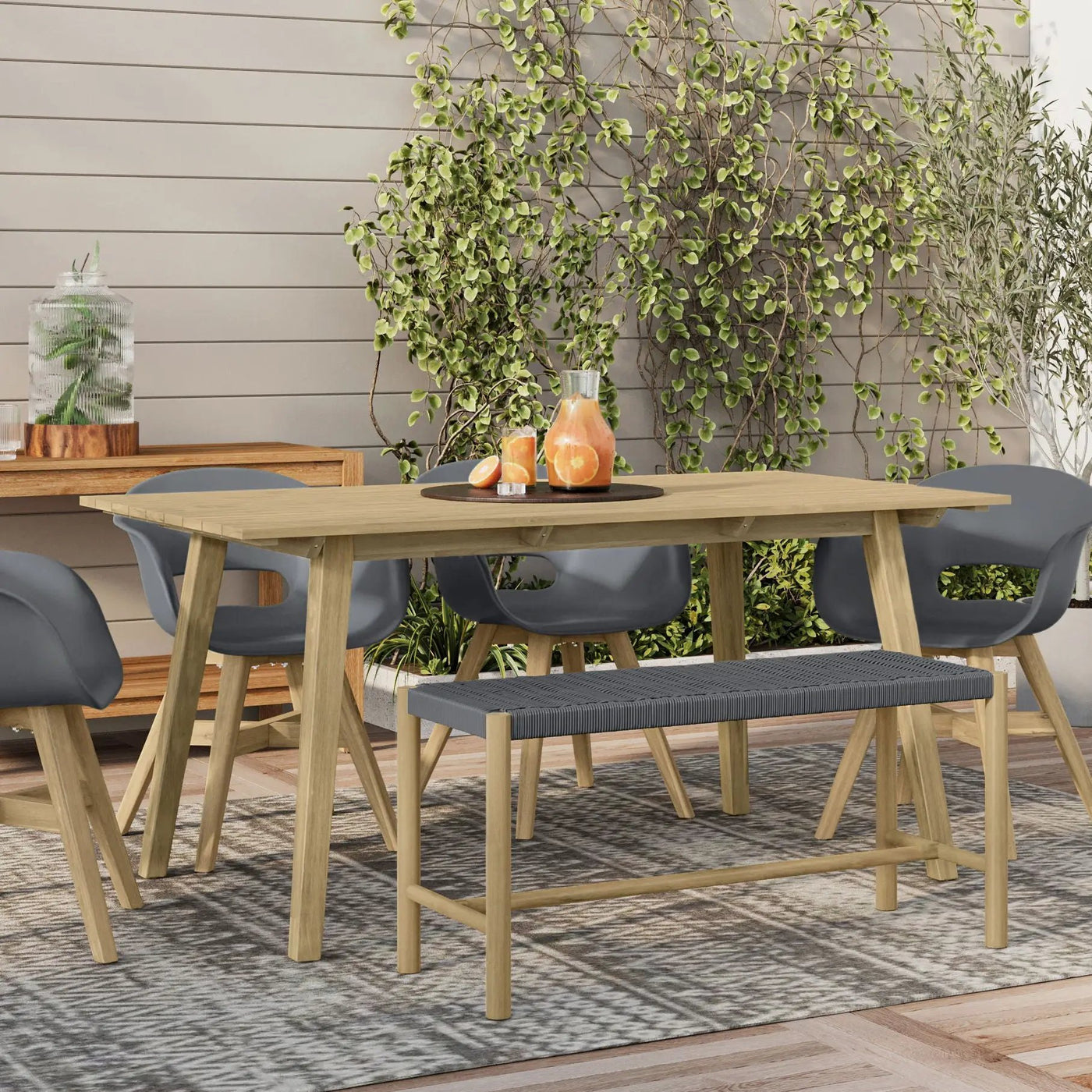 Dahlia - Outdoor Indoor Contemporary Bench by HouseOfZazla