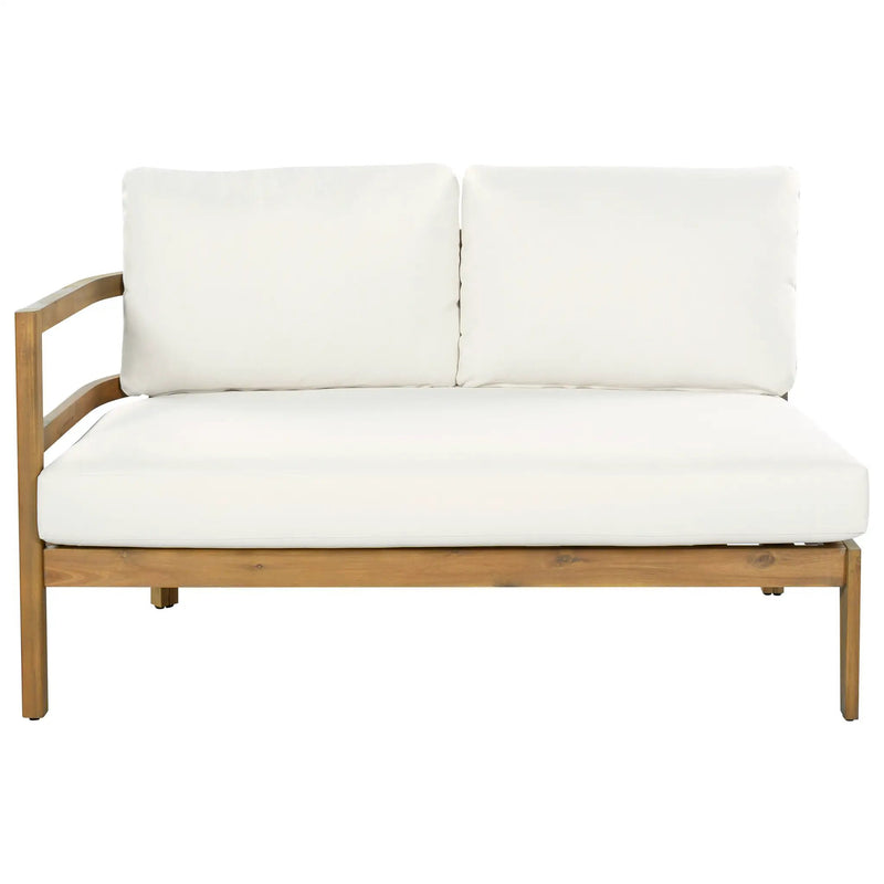 Outdoor Acacia Wood 5-Seater Sectional Sofa Set by HouseOfZazla