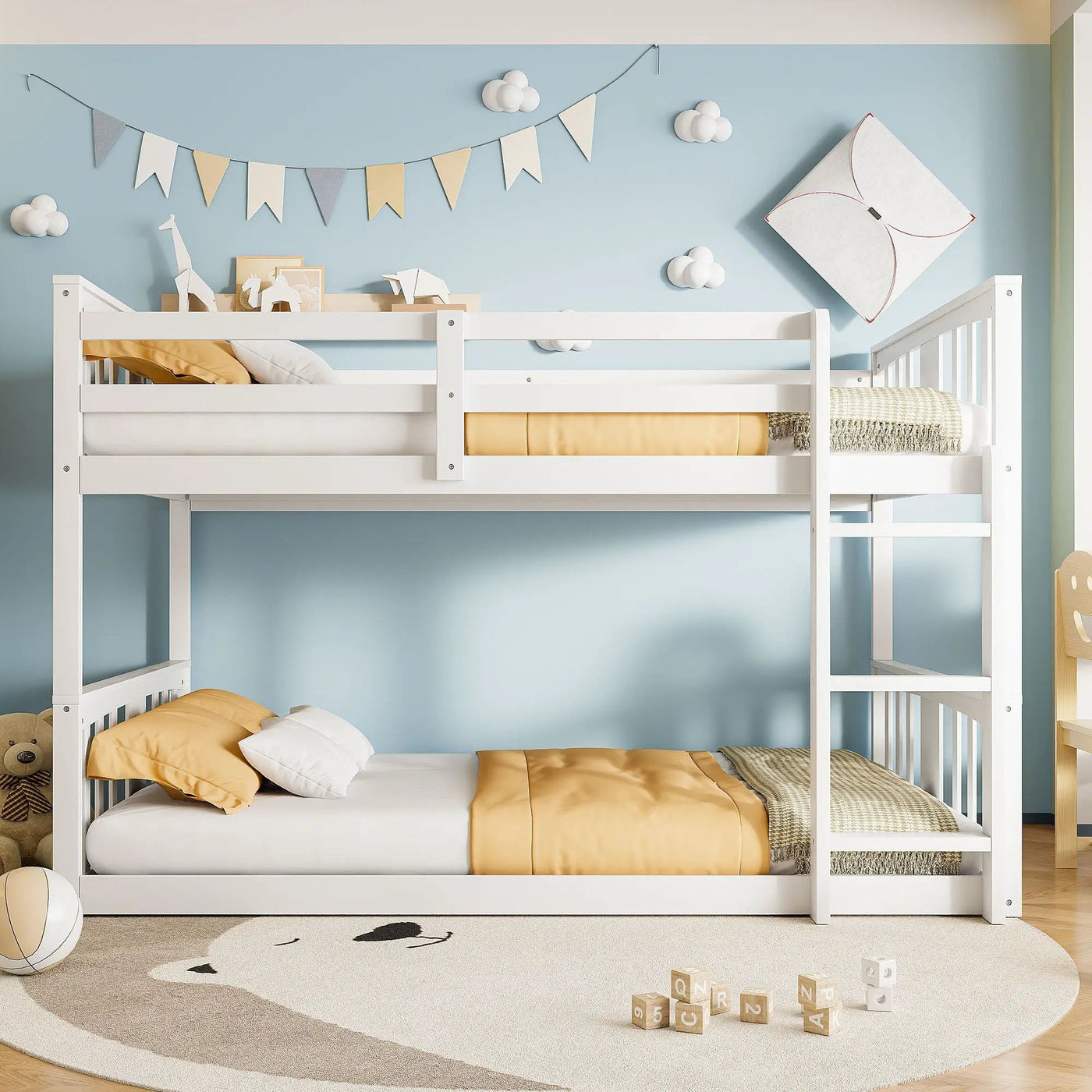 Solid Construction Bunk Bed & Ladder by HouseOfZazla