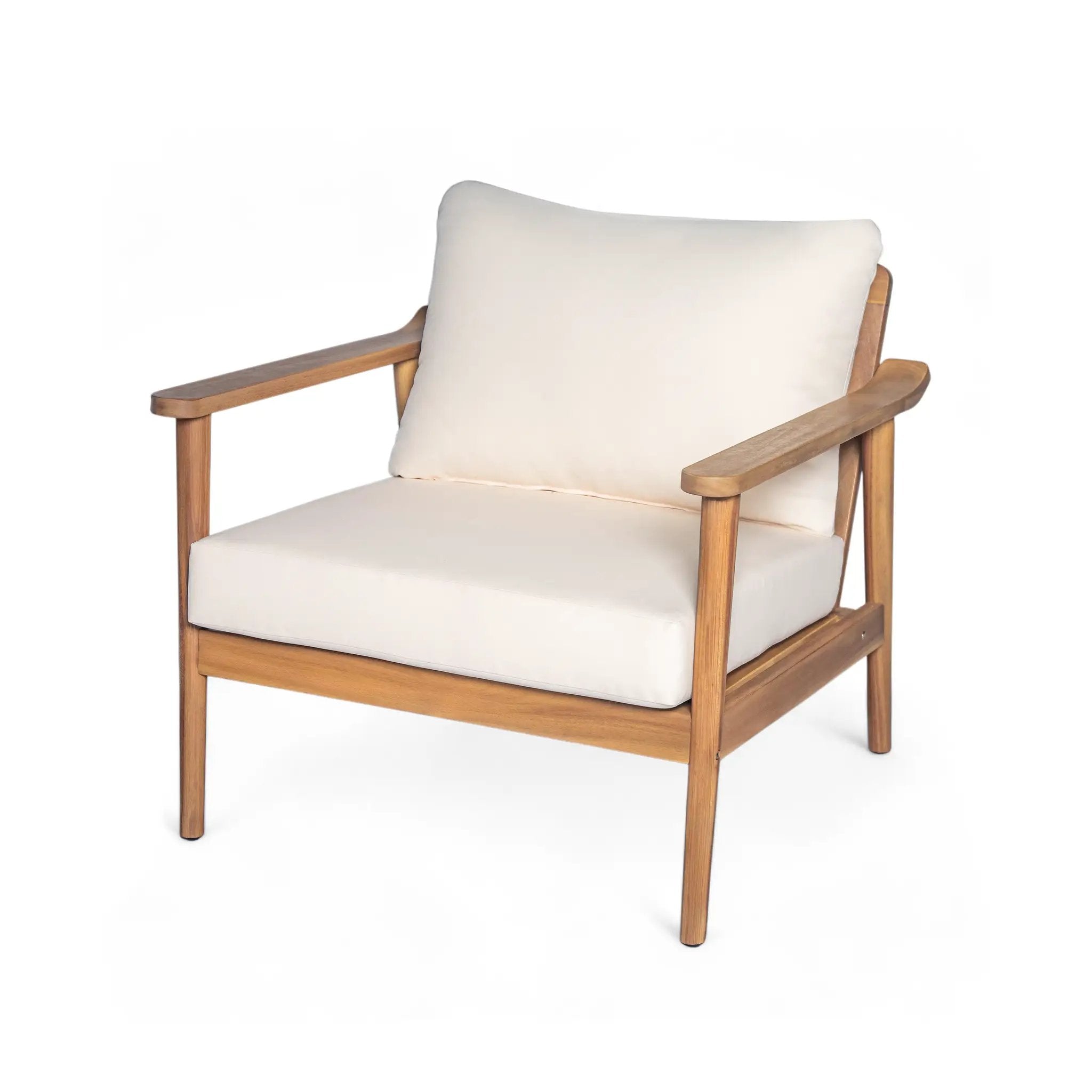 30.5" Mid-Century Modern Outdoor Lounge Chair with Cushions by HouseOfZazla