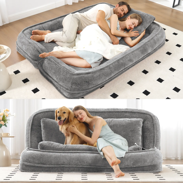 Double Human Dog Bed Loveseat - Extra Large Floor Couch