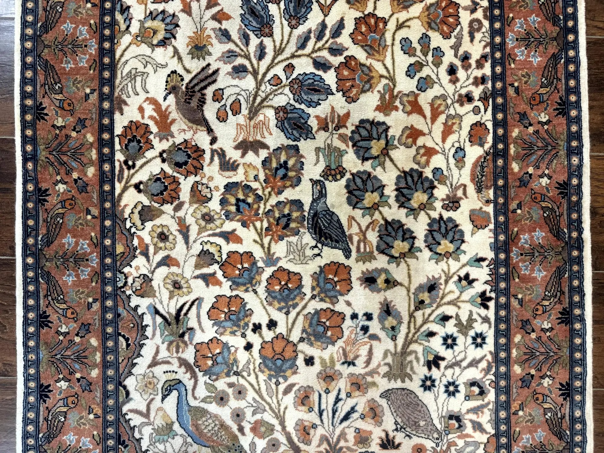 Small Pak Persian Rug 3x5, Peacock Birds Floral by Jewel Rugs