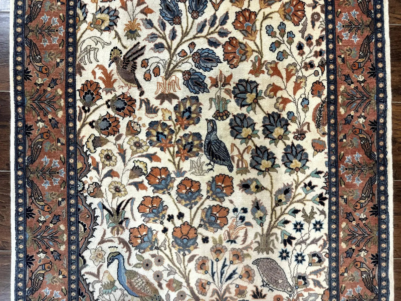 Small Pak Persian Rug 3x5, Peacock Birds Floral by Jewel Rugs