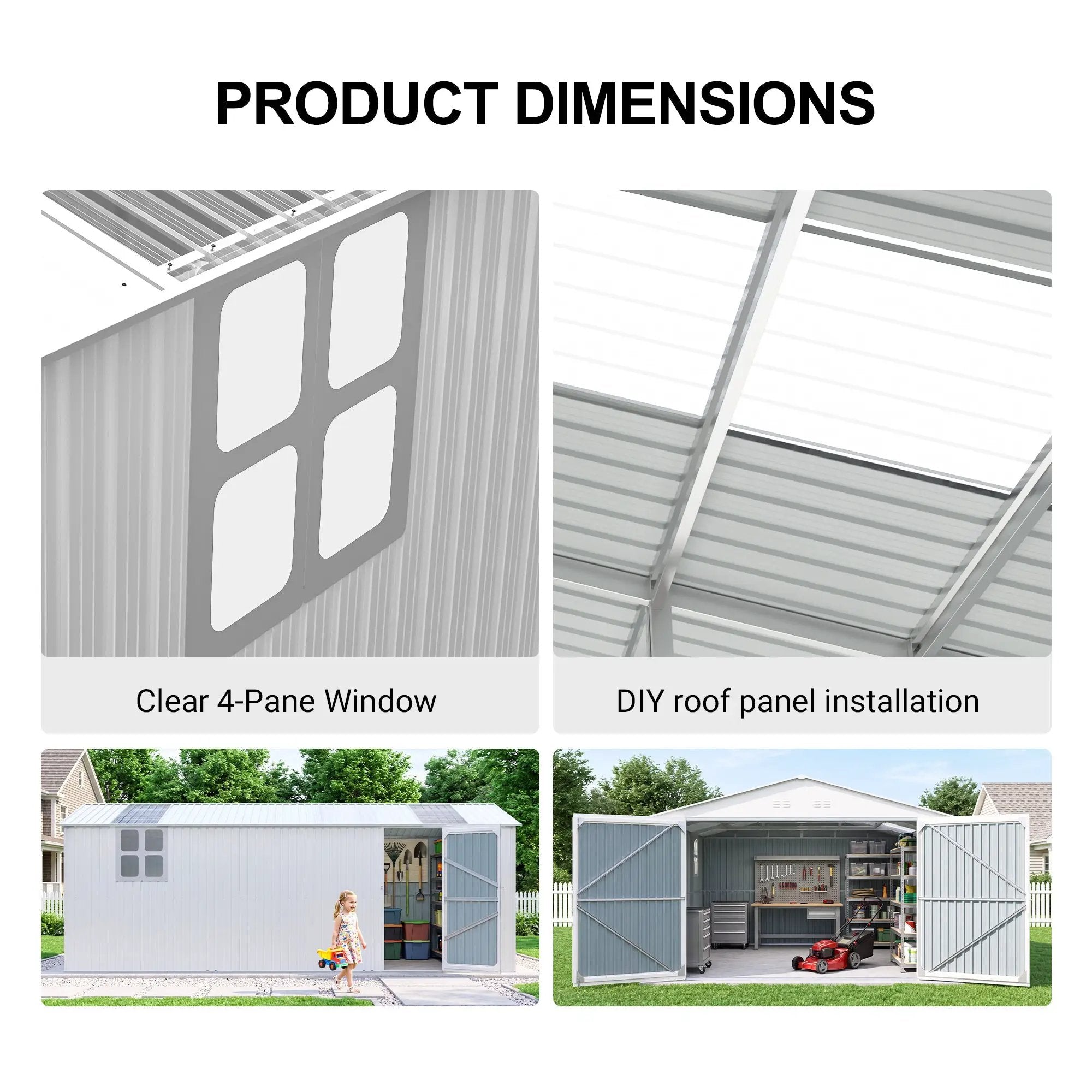 Outdoor Storage Shed 20x13 FT - Metal Garden Utility Shed by HouseOfZazla