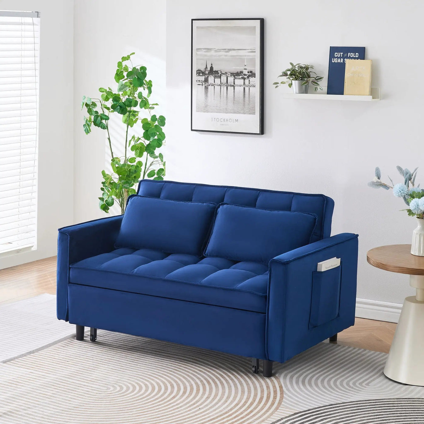 Sofa Bed With Pockets, 3 In 1 Convertible For Living Room by HouseOfZazla