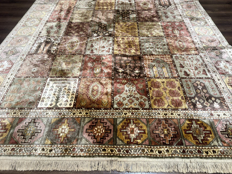 Panel Design Rug 8 x 10.6, Oriental Carpet, Belgium Power Loomed Rug by Jewel Rugs
