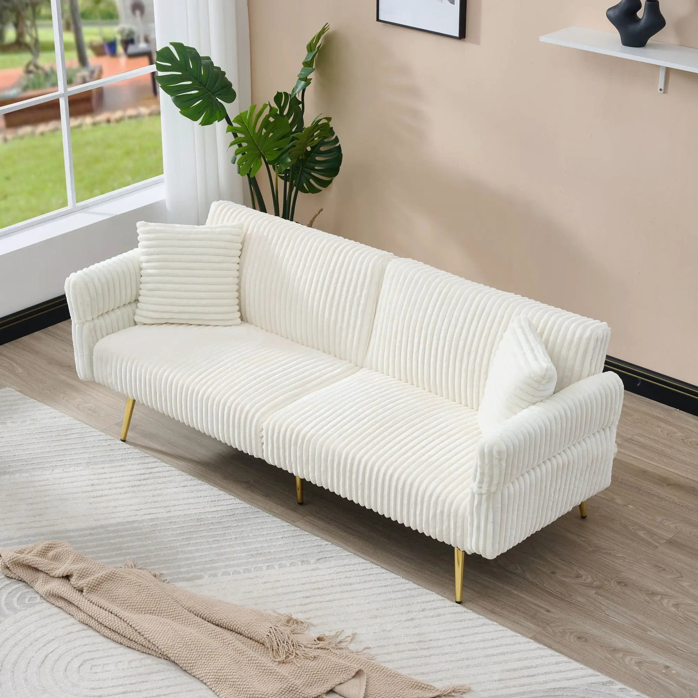 Luxury Foldable Double Sofa Bed With Folding Armrests by HouseOfZazla