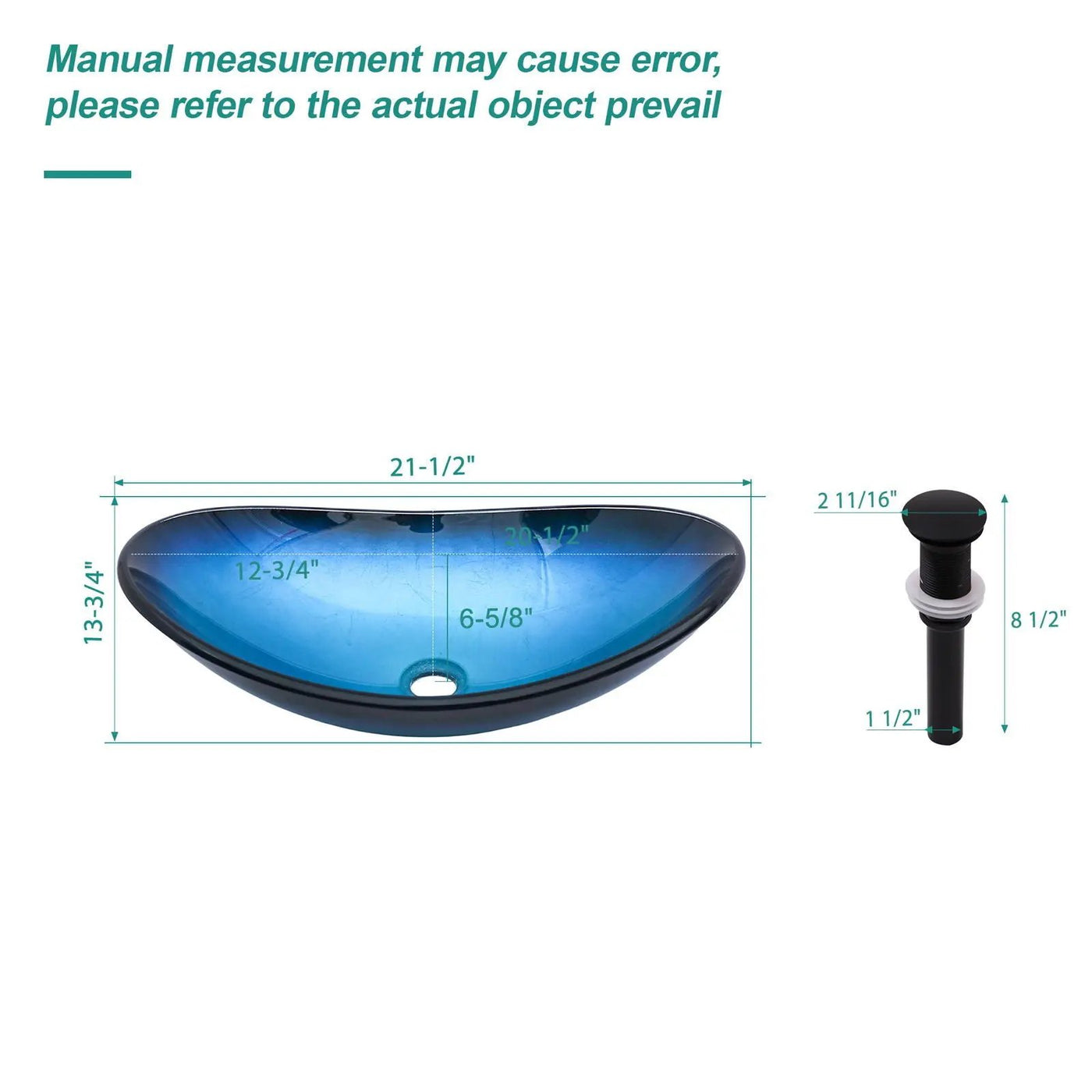Tempered Glass Vessel Sink With Boat Shape Pop-Up Drain by HouseOfZazla