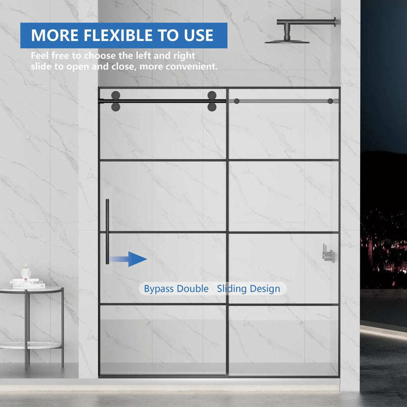 Matte Shower Doors - 56-60" W x 72" H by HouseOfZazla