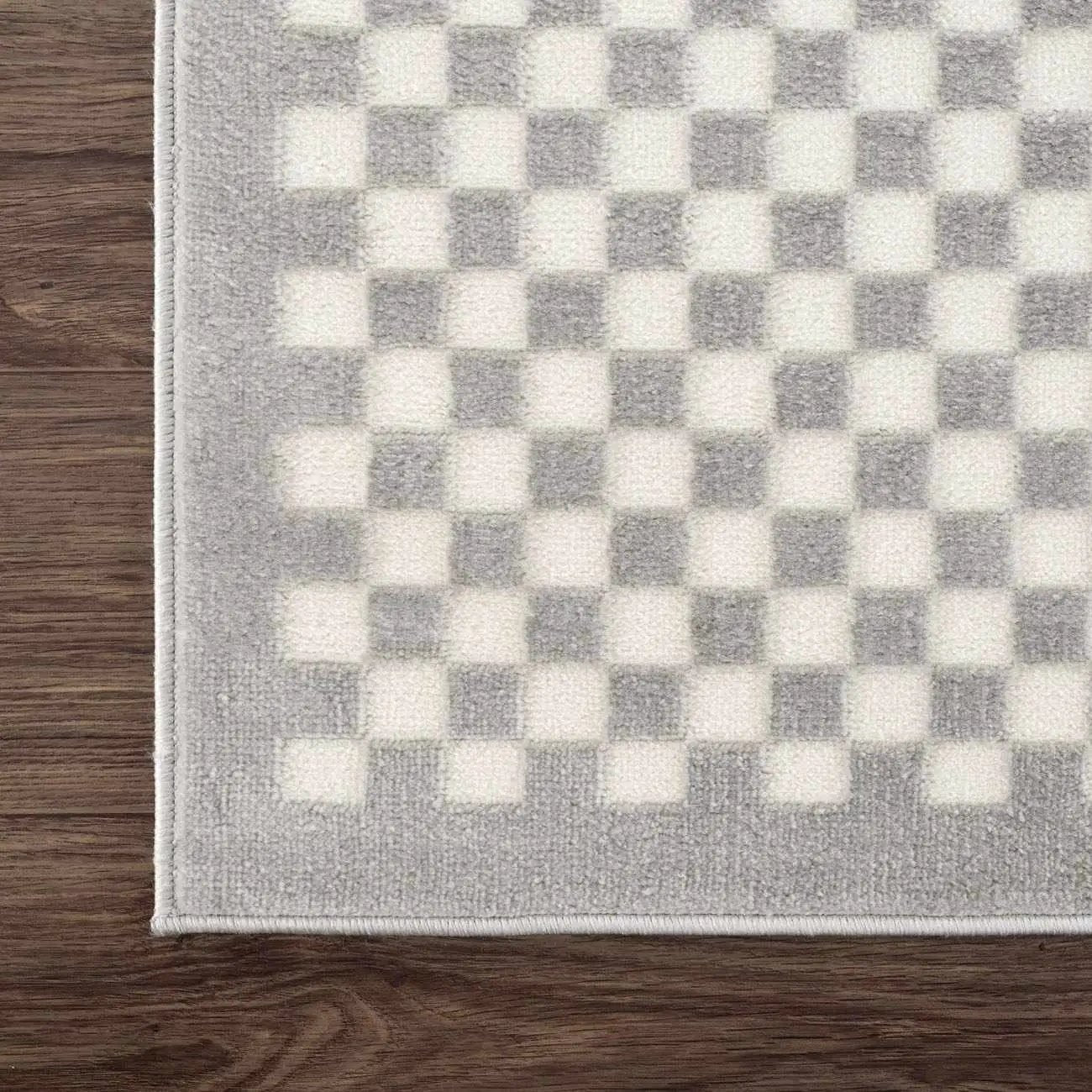 Gaiwan Cream Gray Washable Area Rug by Boutique Rugs