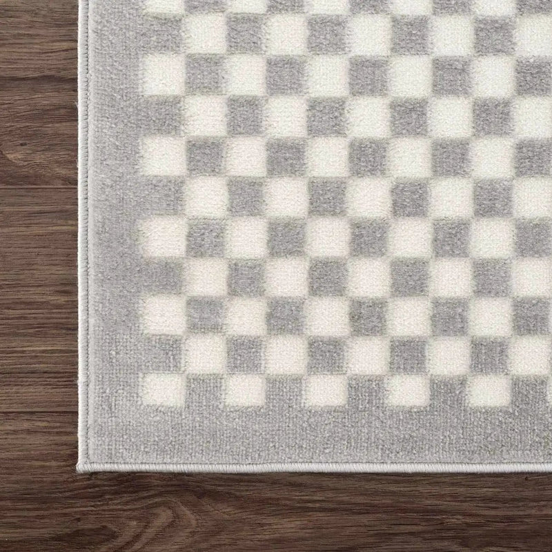 Gaiwan Cream Gray Washable Area Rug by Boutique Rugs