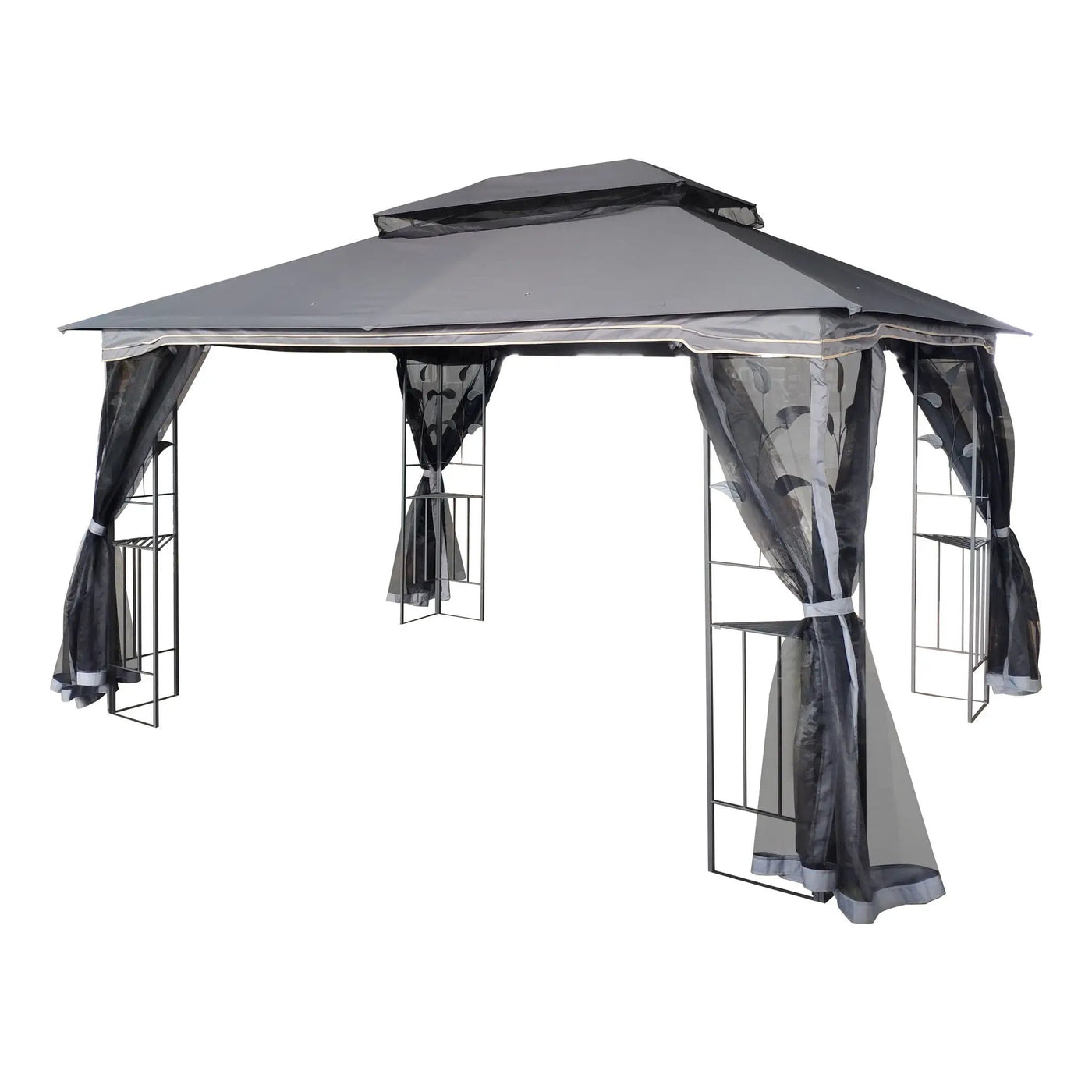 Patio Gazebo Tent With Ventilated Double Roof And Mosquito Net For Backyard Or Garden by HouseOfZazla