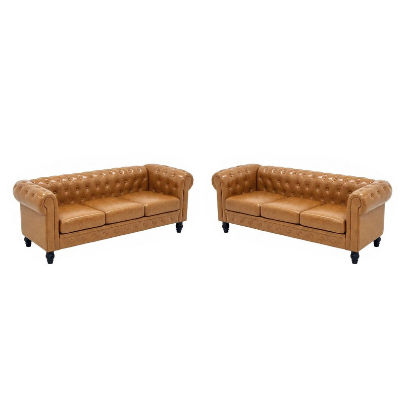 Elegant 2-Piece PU Sofa Set for Living Room by HouseOfZazla