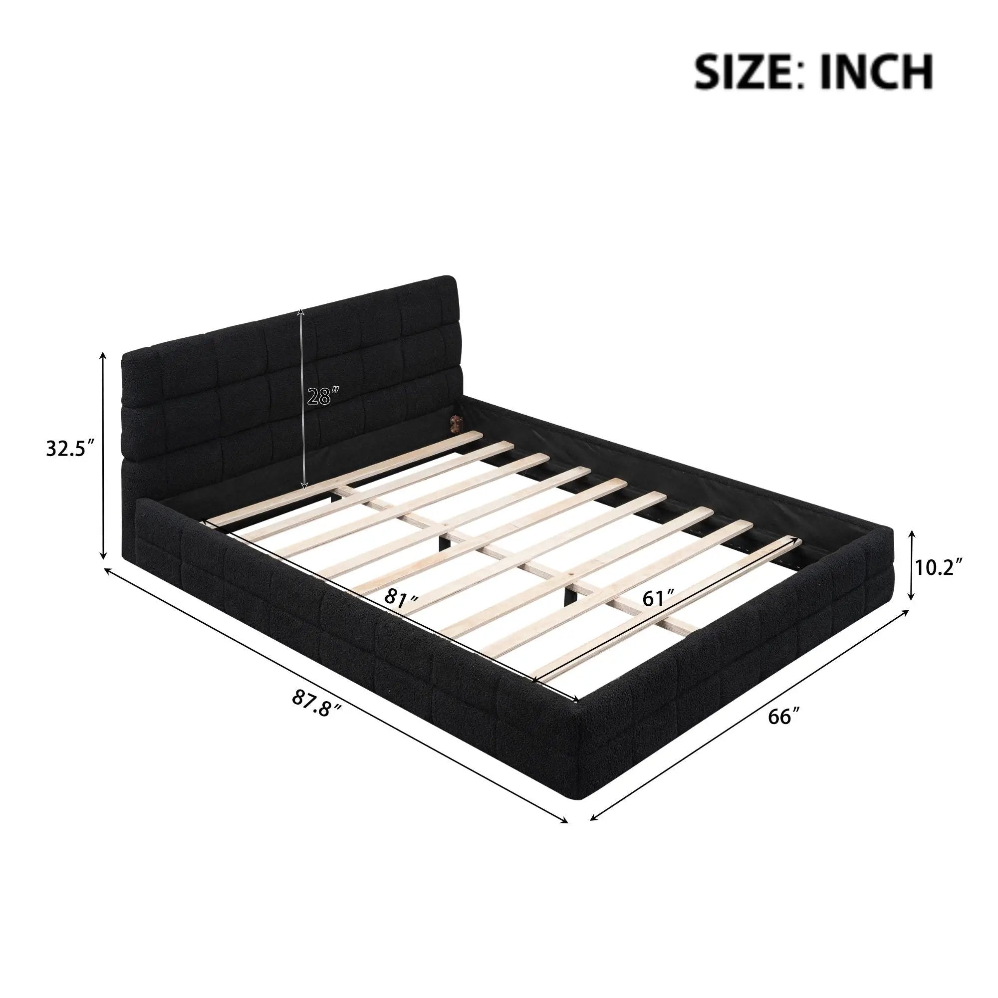Upholstered Platform Bed With Headboard by Unique Piece Furniture