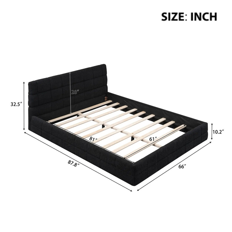 Upholstered Platform Bed With Headboard by Unique Piece Furniture