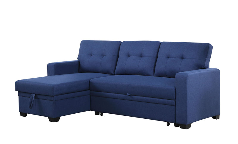 Upholstered Pull Out Sectional Sofa With Chaise by HouseOfZazla