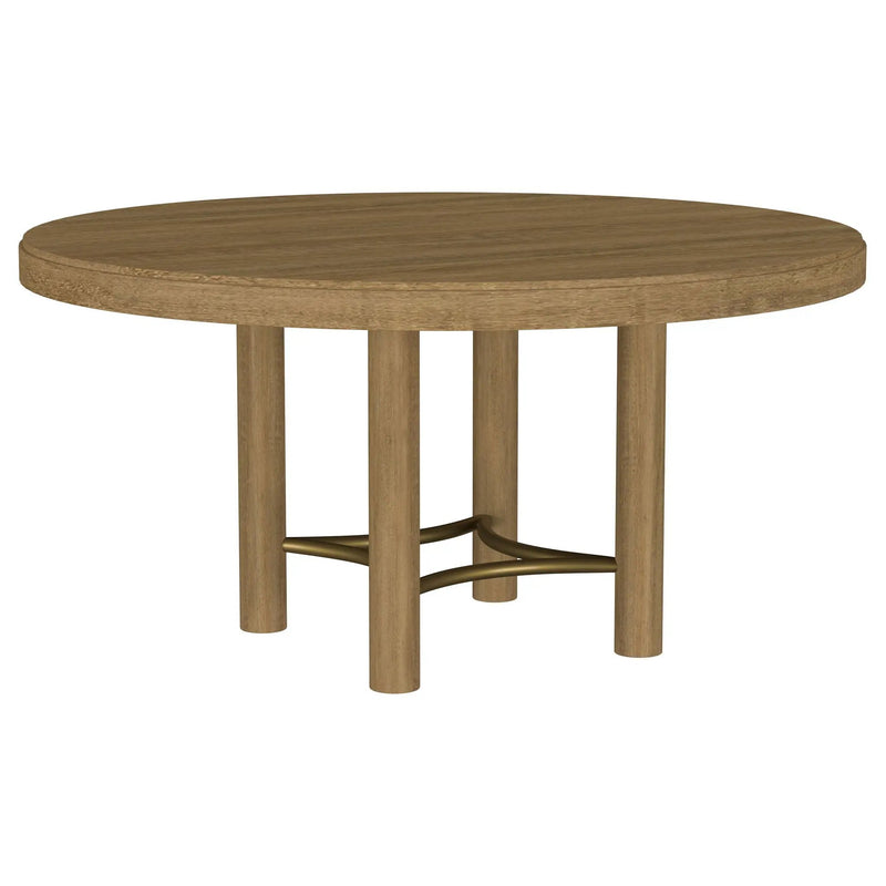 Arini 60-inch Round Wood Dining Room Table Sand Wash by Unique Piece Furniture