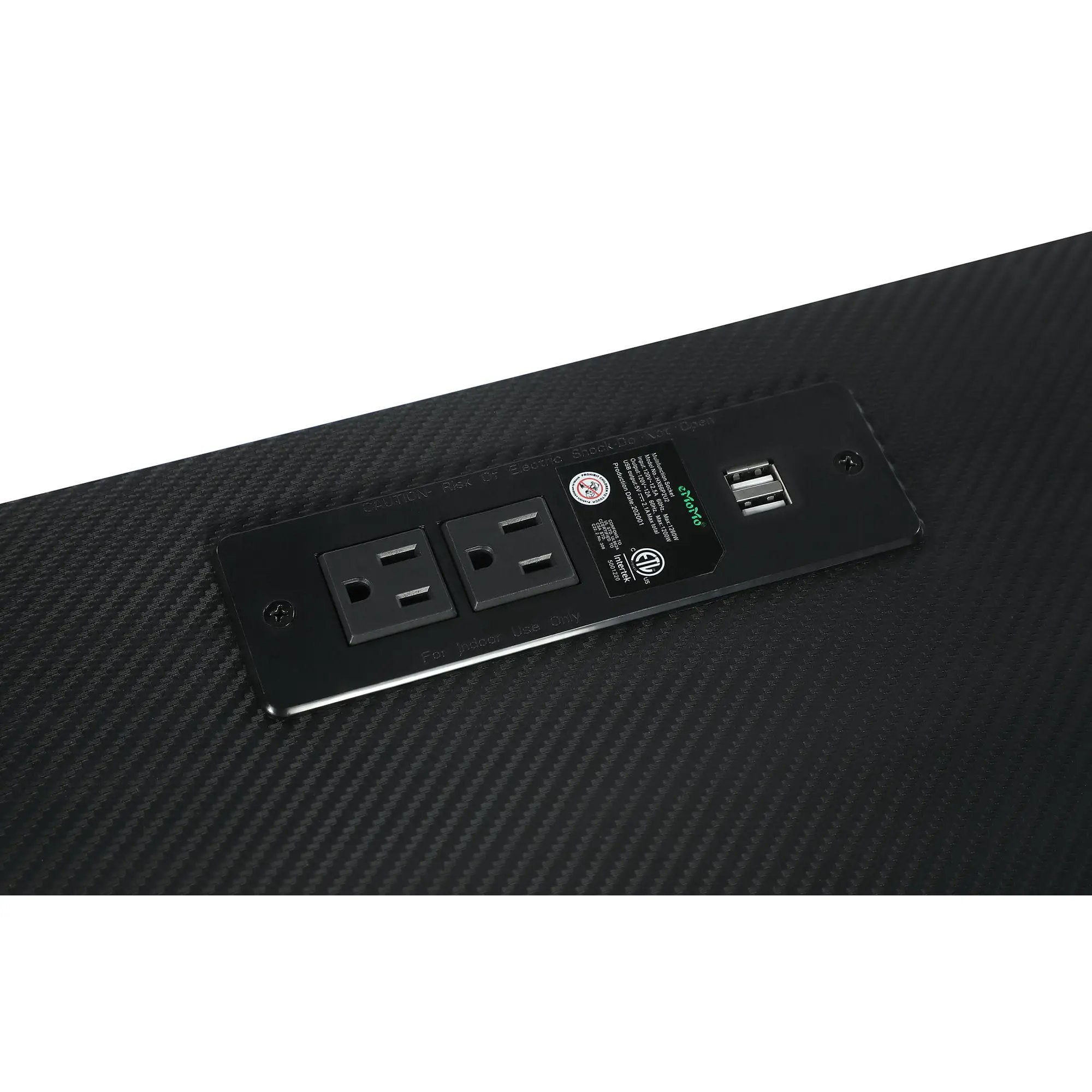 Darby - Writing Desk With USB Ports - Black by HouseOfZazla