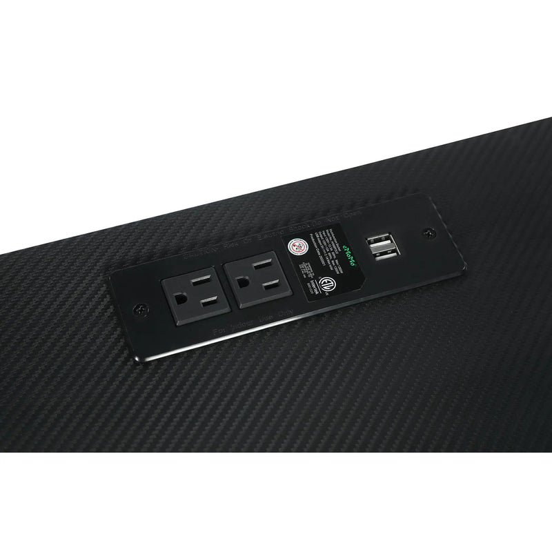 Darby - Writing Desk With USB Ports - Black by HouseOfZazla