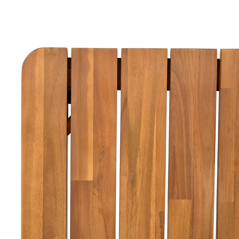 Outdoor Dining Set with Acacia Wood Table and 4 Chairs, Beige by HouseOfZazla