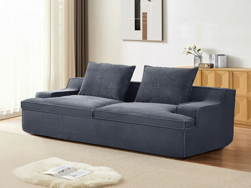 Nimbus - Oversized Full Foam 4 Seater Couch For Living Room Upholstered In Soft, Wide Armrests by HouseOfZazla