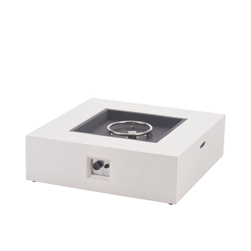 50,000 BTU Square MGO Fire Table with Propane Heating - White, photo 7 of 10