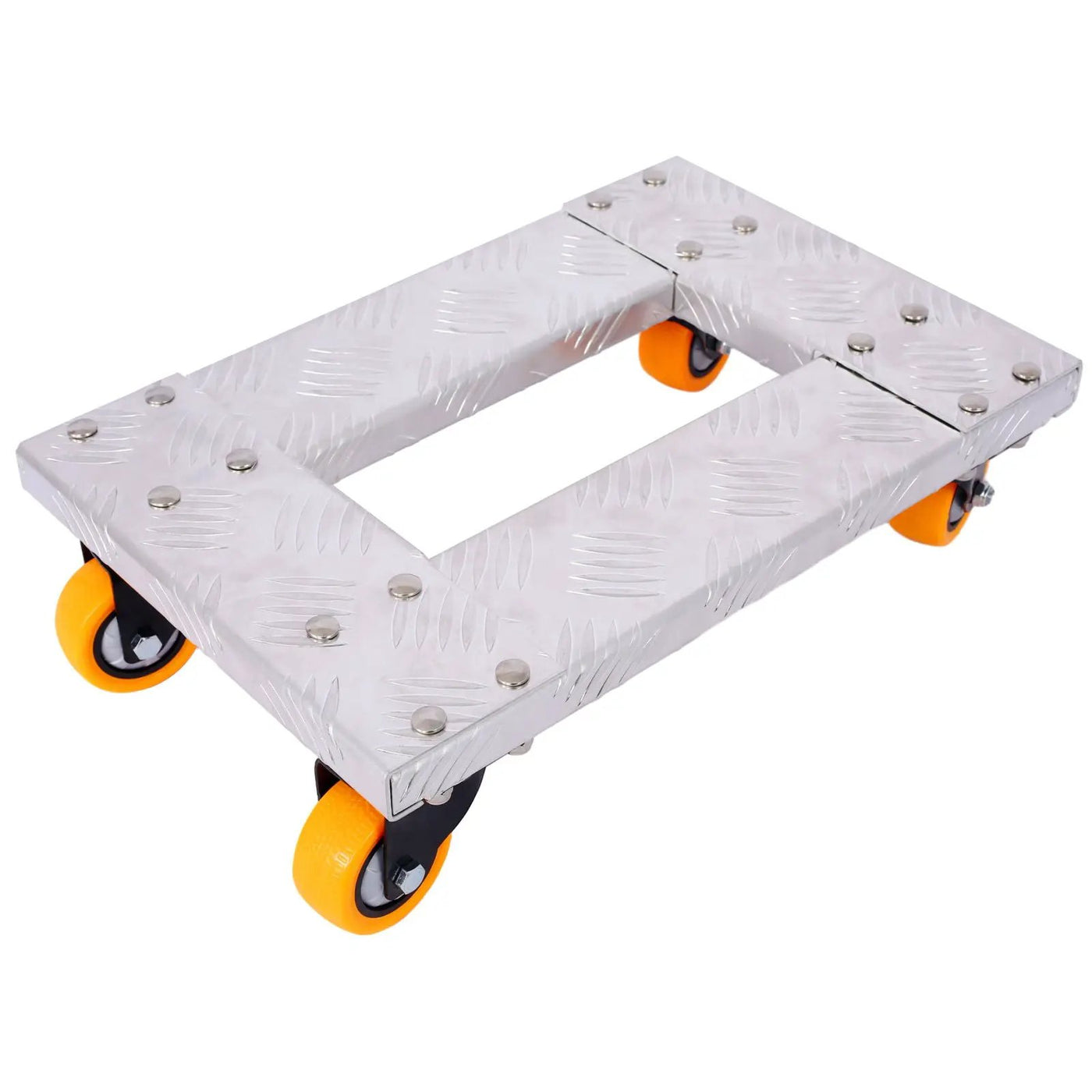 Heavy Duty Furniture Dolly Trolley Car, Aluminum Frame With 3" Tpu Professional Casters, Brake Option by HouseOfZazla
