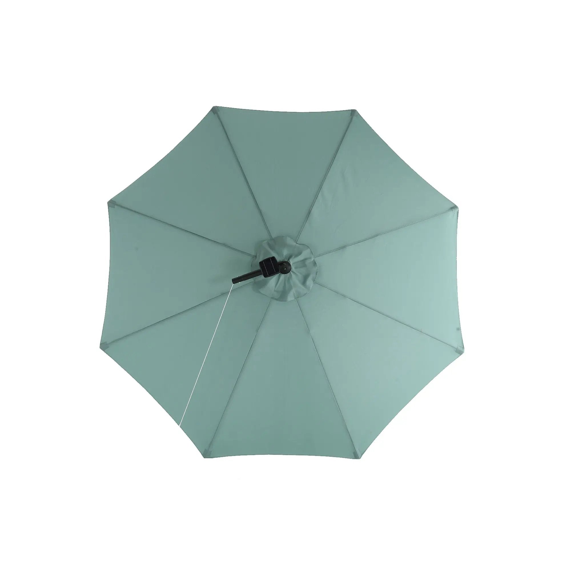 10ft Solar LED Offset Hanging Patio Umbrella (Light Green) (No Base) by HouseOfZazla
