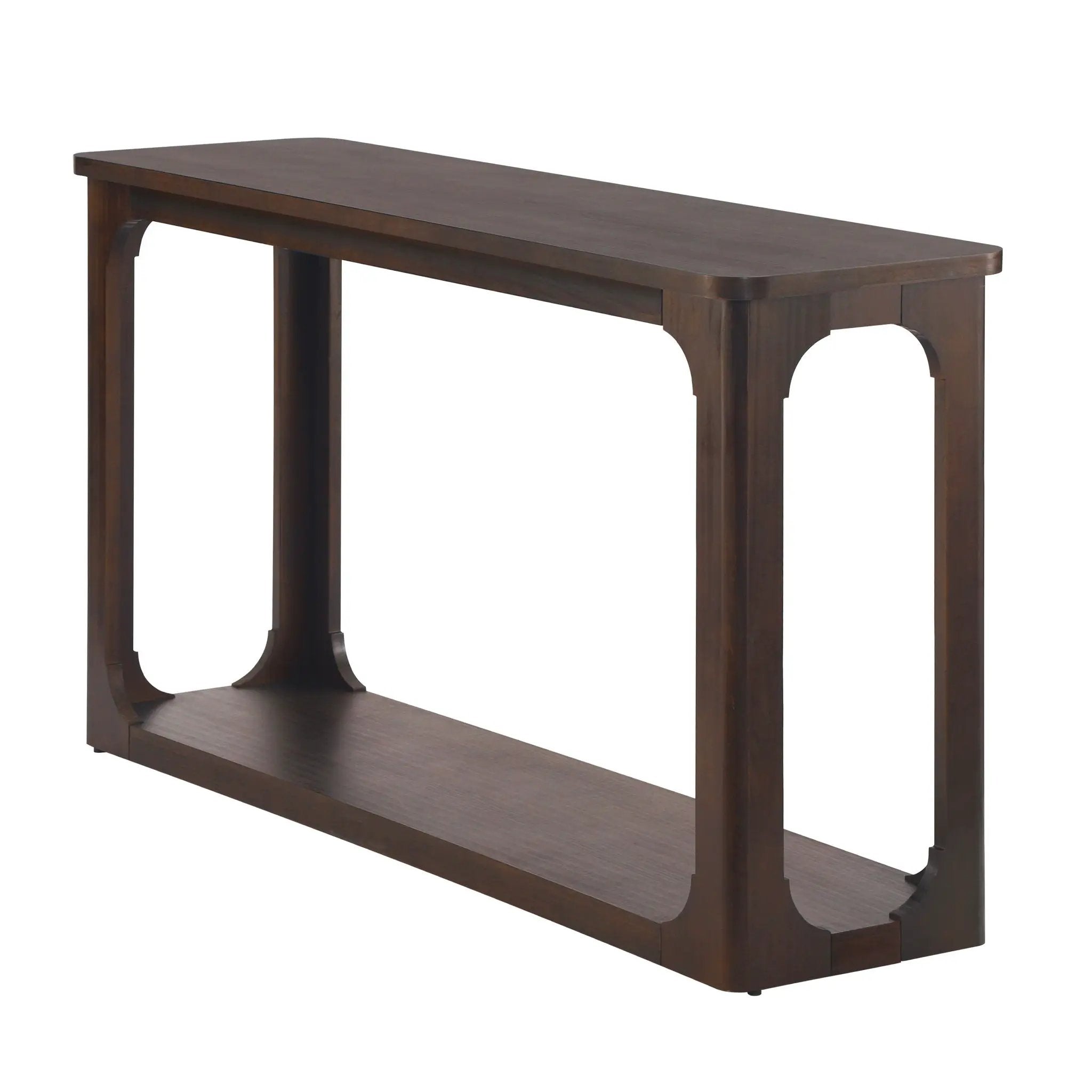 Console Table With Open Arch Cutouts For Living Room Hallway - Espresso by HouseOfZazla