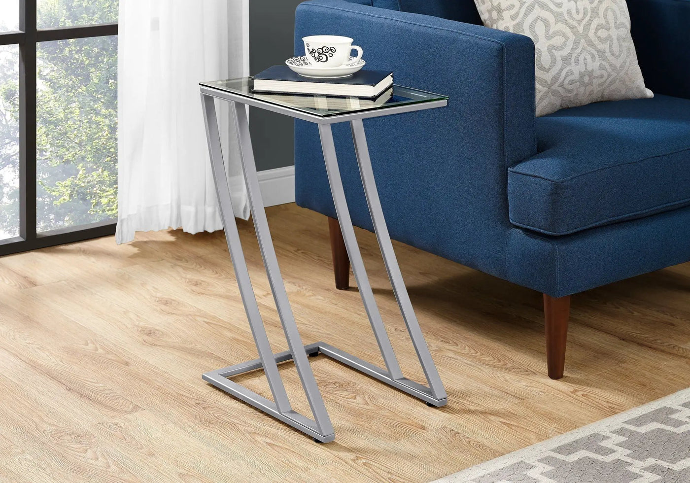 Accent Table C-Shaped with Sturdy Construction by HouseOfZazla