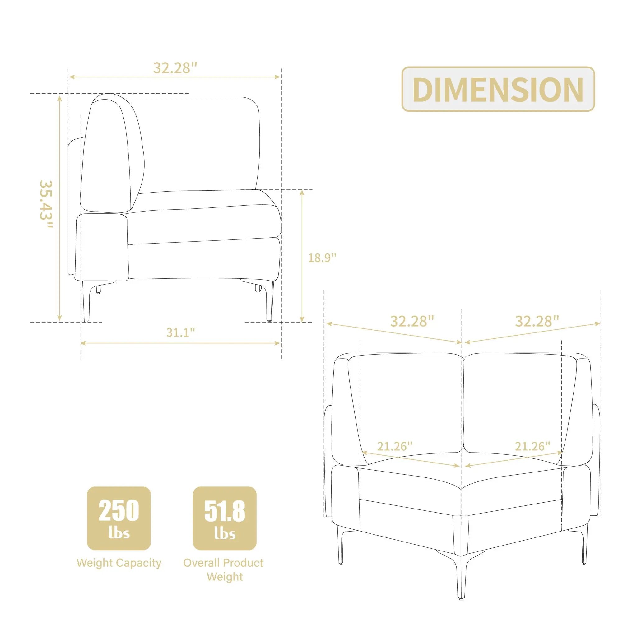 Modular Sectional Sofa Corner Seat
