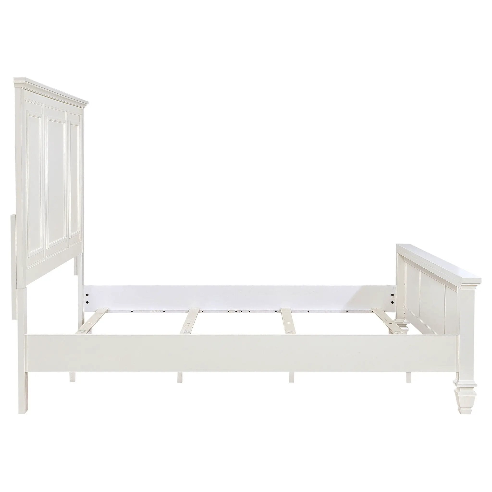 Sandy Beach 63-inch Eastern King Wood Panel Bed Cream White by Unique Piece Furniture