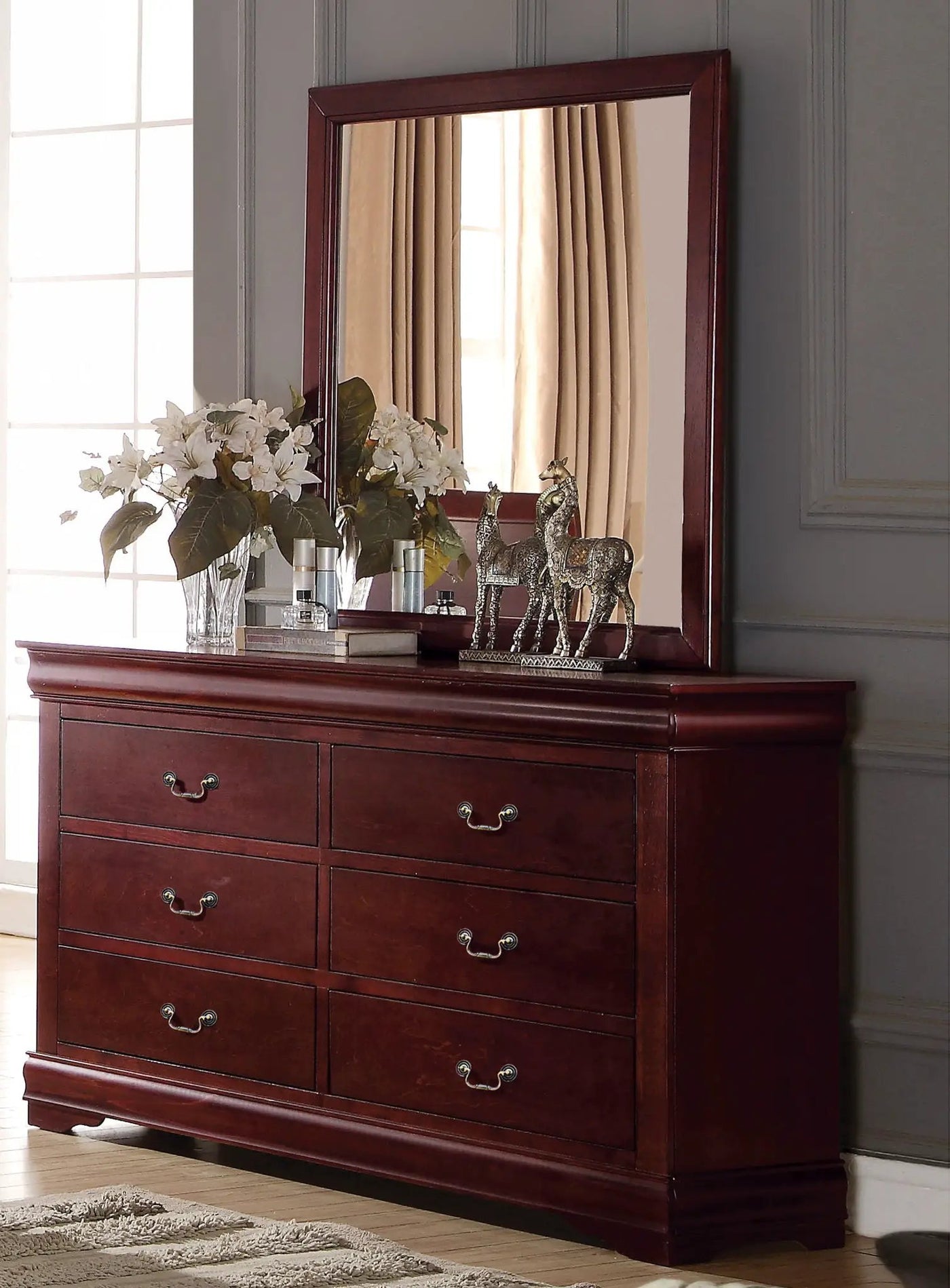 Louis Philippe Bedroom Mirror, Elegant Design by HouseOfZazla