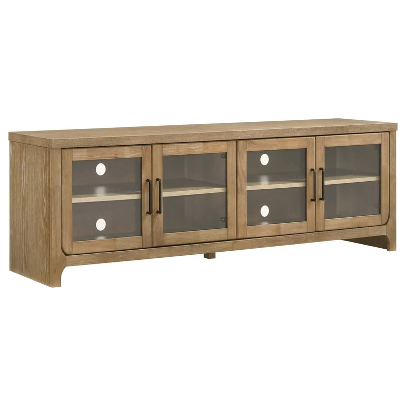 Brenham 79-inch 4-door TV Stand Media Console Washed Oak by Unique Piece Furniture