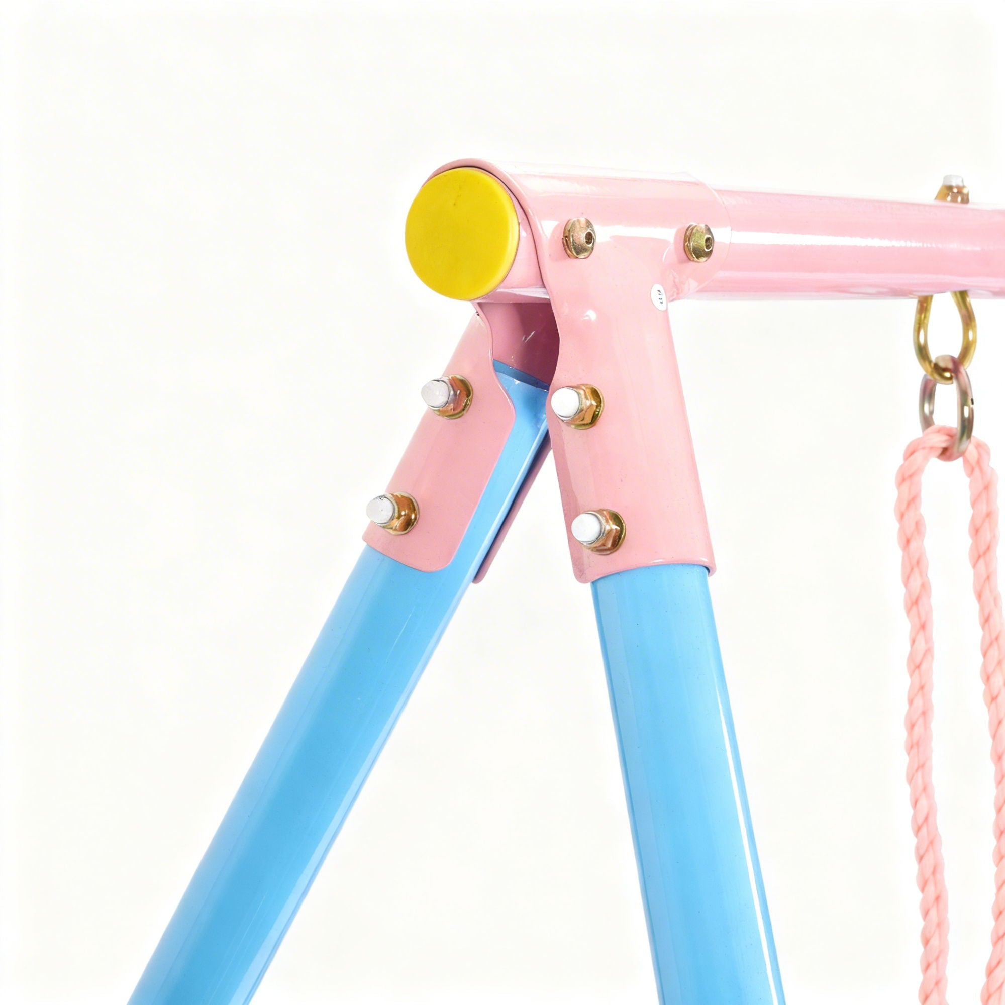 Xns107 - 2 Swing Set With Slide For Outdoor - Blue / Pink by HouseOfZazla