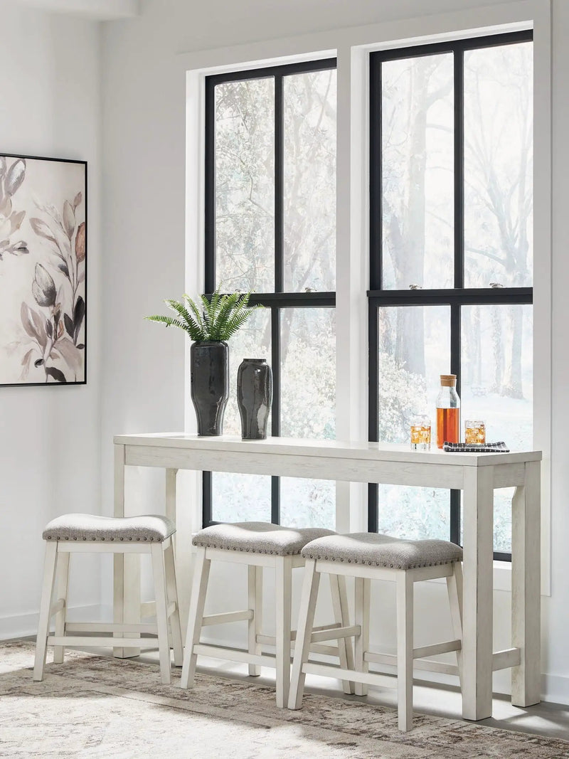 Robbinsdale - Rectangular Dining Room Counter Table Set (Set of 4) - Antique White by Unique Piece Furniture