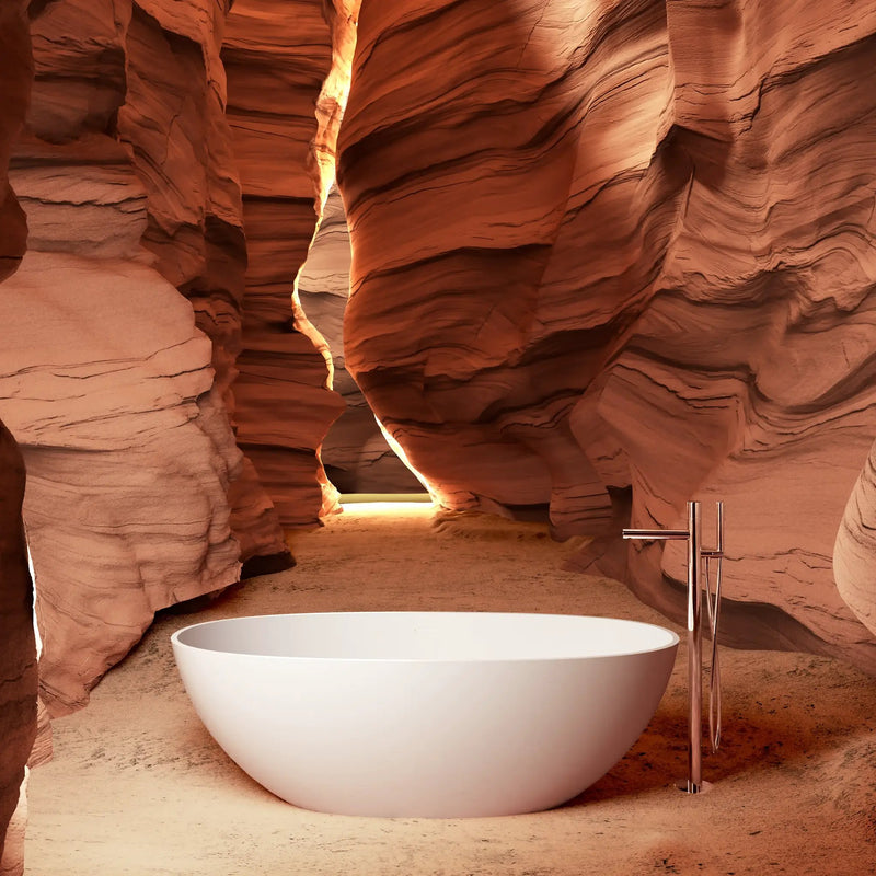 65" Freestanding Solid Surface Bathtub by HouseOfZazla